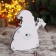 Christmas tree decoration "Santa Claus with a bell and a bag" 16x17 cm