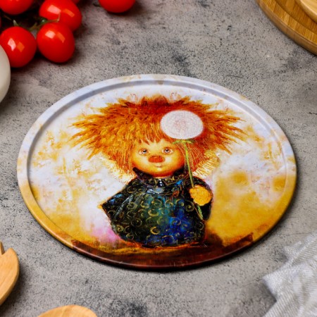 Set of decorative plates "Sun Angel", 3 pcs, 20 x 0.4 x 0.32 cm, metal-4