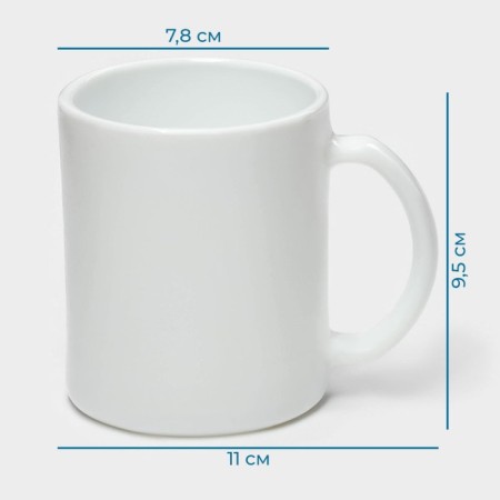 Avvir mug "Tea", 320 ml, glass ceramics, white color-3