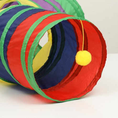 Cat tunnel rustling "slingshot", 85 x 25 cm, multi -colored-1
