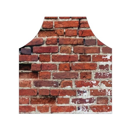 Apron kitchen with a photo print "Ancient wall", adjustable, size OS-2