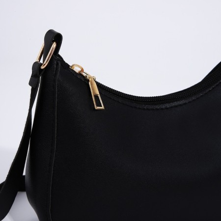 Bag women of artificial leather, 19x15x6.5 cm, black color-4