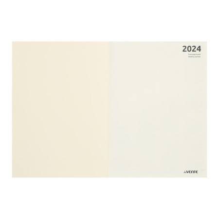 The weekly dated 2024, A4, 64 sheets, Devente.vertical, a solid cover of artificial leather with foam, lies, cream block 70 g/m2, brown-2