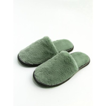 Slippers female closed nose, size 39-41, emerald color-4