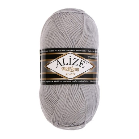 Yarn "Superlana Klasik" 25% wool, 75% acrylic 280m/100g (698 steel)-1