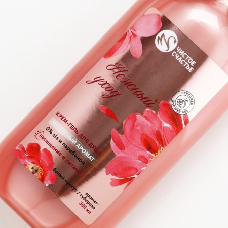 Shower gel “delicate care”, 300 ml, musk aroma, pure happiness-2