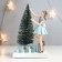 Souvenir Polystone Light "Girl decorates the Christmas tree" 24.5x11x15 cm
