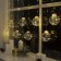 Garland “fringe” 2.5 × 0.7 m dews with nozzles “balls”, ip20, silver thread, 150 LED, glow warm white, 12 V