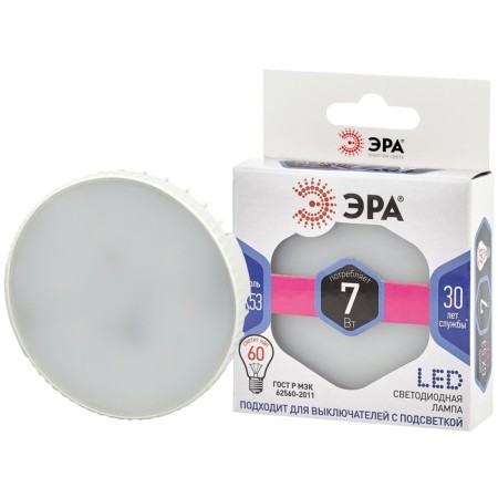 LED LED era Standard "tablet", 7 watts, GX53, 560 lm, 6000k, glow cold white