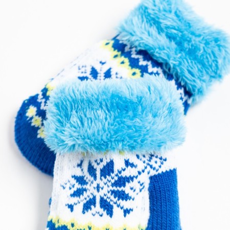 Mittens for children, blue color, size 13 (2-4 years)-2