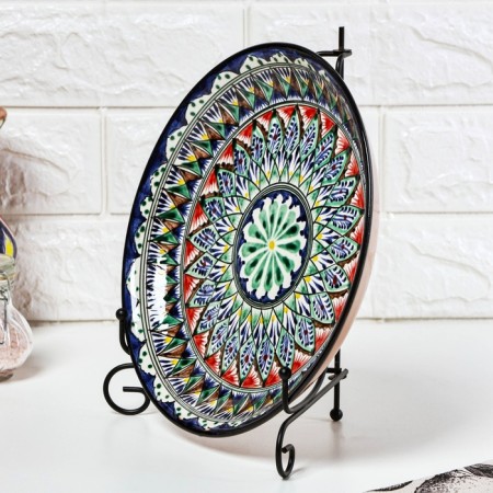 Largan Rishtan ceramics "Patterns", 25 cm, blue-2