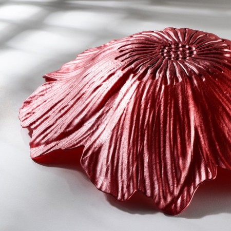 Serving dish "poppies", d = 30 cm, red color-2