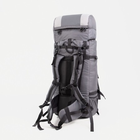 Tourist backpack, TAIF, 100 L, cord department, external pocket, 2 side nets, color gray color-1
