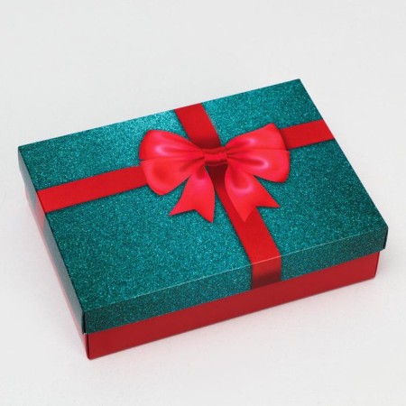 Gift box "Bant", green-red, 21 x 15 x 5 cm-1