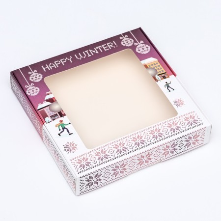 The self -assembled box "Happy Winter", 16 x 16 x 3 cm, 1 pc.-2