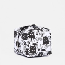 Monetnik cosmetic bag at lightning, black/white color