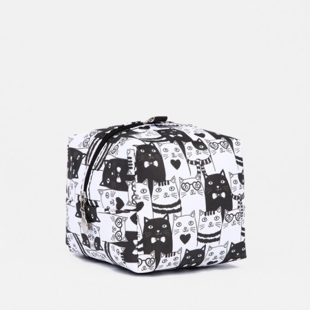 Monetnik cosmetic bag at lightning, black/white color