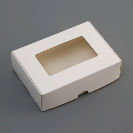 The box is folding, the lid is, with the window, white, 14 x 10 x 4 cm,-1
