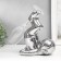 Souvenir ceramic stand for the glass "Cosmonaut - gravity" silver 16x11x19.5 cm