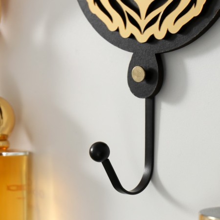 Decorative tree "Wolf" hook black, mirror 4.3x11.8x20 cm-2
