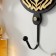 Decorative tree "Wolf" hook black, mirror 4.3x11.8x20 cm