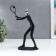 Souvenir Polystone "Athlete - Tennis" Black with silver 28.5x13 cm
