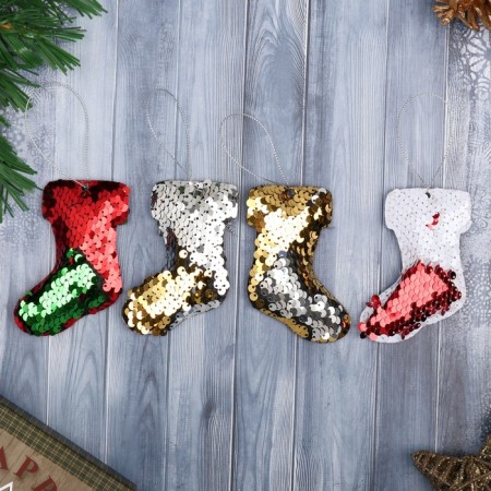 Soft suspension "Boot - festive overflow" 7*9.5 cm, mix-2