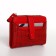 Women's wallet on the button, red color