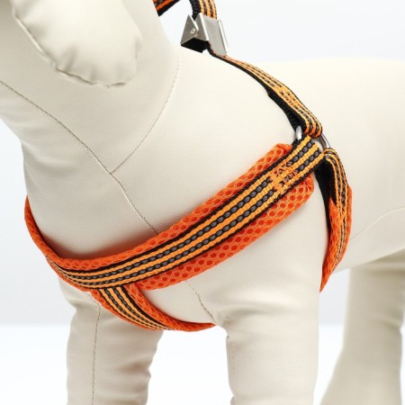 Super-furry harness with reflective firmware, size m, girth 32-63 cm, orange-4