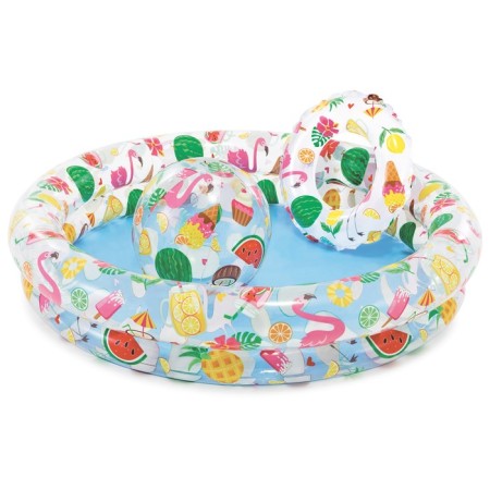 The inflatable “fruit” pool, 122 x 25 cm, with a circle and a ball, from 2 years old, 59460np intex-5
