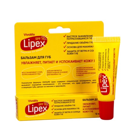 Vivolife Lipex SPF15 lip balm, especially for women, 10 ml