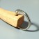 Handles for the bag are wooden, with half rings, 10.3 × 8 cm, 2 pcs, beige/silver color