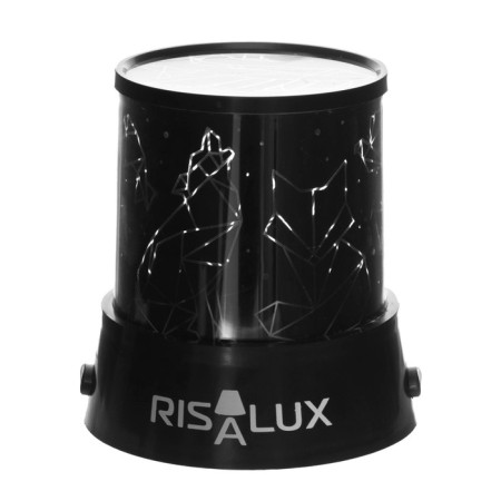 The spin-designer "Origami" LED USB/from batteries black 10.8x10.8x1.5 cm Risalux-13