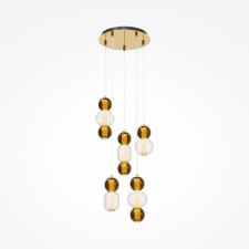 Suspension lamp Maytoni Mod273PL-L80G3K, LED, 80W, 43x43x335.4 cm, 9300lm, Color Gold