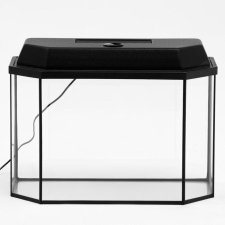 Aquarium "Panoramic" with a lid, 60 liters, 64 x 26.2 x 36 cm, black-1
