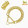 Collar - half -storage three -row, 40 cm, wire thickness 2 mm, golden
