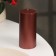 Candle-cylinder smooth, 5x10 cm, wine, metallic, 6 hours