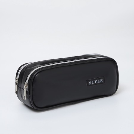 Cosmetic bag 2s Style, 21*7*8, 2 Potod on zippers, black