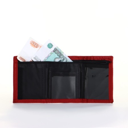 Velcro wallet, red color-7