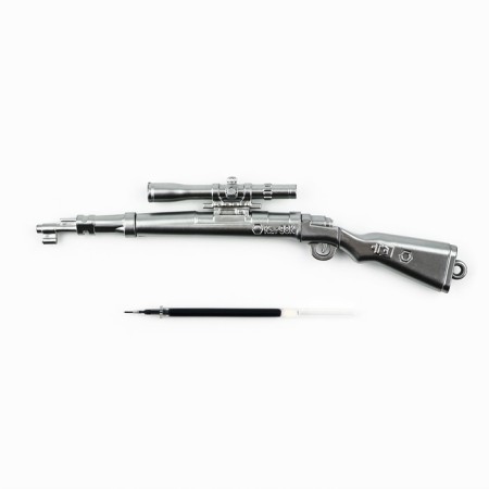 Pen Pistol "Attention, level of courage", plastic, on the substrate-2