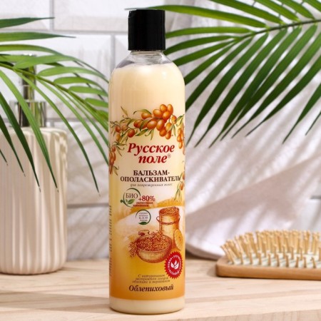 Balm-saucer for damaged hair "Russian field" sea buckthorn, 400 ml