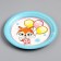 Disposable plate "fox" laminated, cardboard, 18 cm