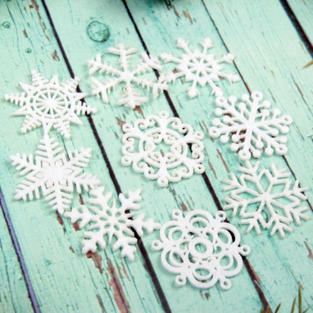 A set for the New Year's decor "Snowflakes", felt, the size of the snowflake - 3.5 cm, 36 pcs.-1