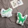 Decorative Ethel Pillow "Dinosaur", 44x44 cm, velor