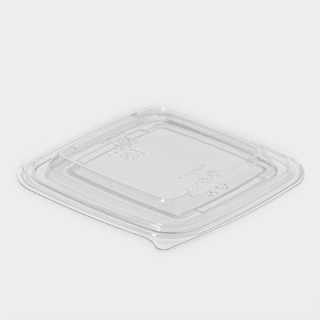 Disposable plastic lid, UPK-1212, 12.6 × 12.6 × 0.5 cm, transparent, 50 pcs/un-3