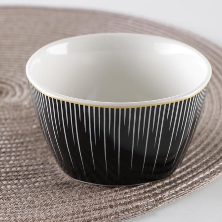 Ceramic “Flying” ceramic bowl, 400 ml, d = 11.5 cm, black color