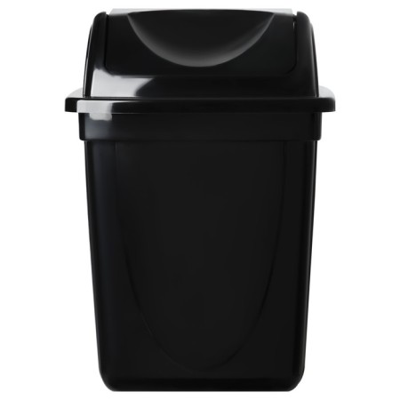 Basket for papers and garbage Istanm, 12 liters, rotating lid, plastic, black-2