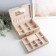 Casket to the leatherette for jewelry "Case. Texture" beige 24x17.5x9.5 cm