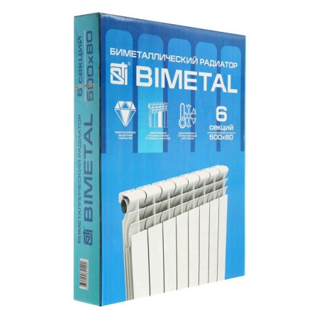 Bimetallic radiator STI, 500 x 80 mm, 6 sections-1