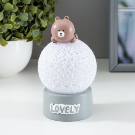 Nightmare "Bear" LED from batteries gray 6x6x10 cm Risalux
